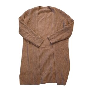 J Crew Long Maxi Cardigan Sweater Tan/Caramel/Camel Brown Color Womens M